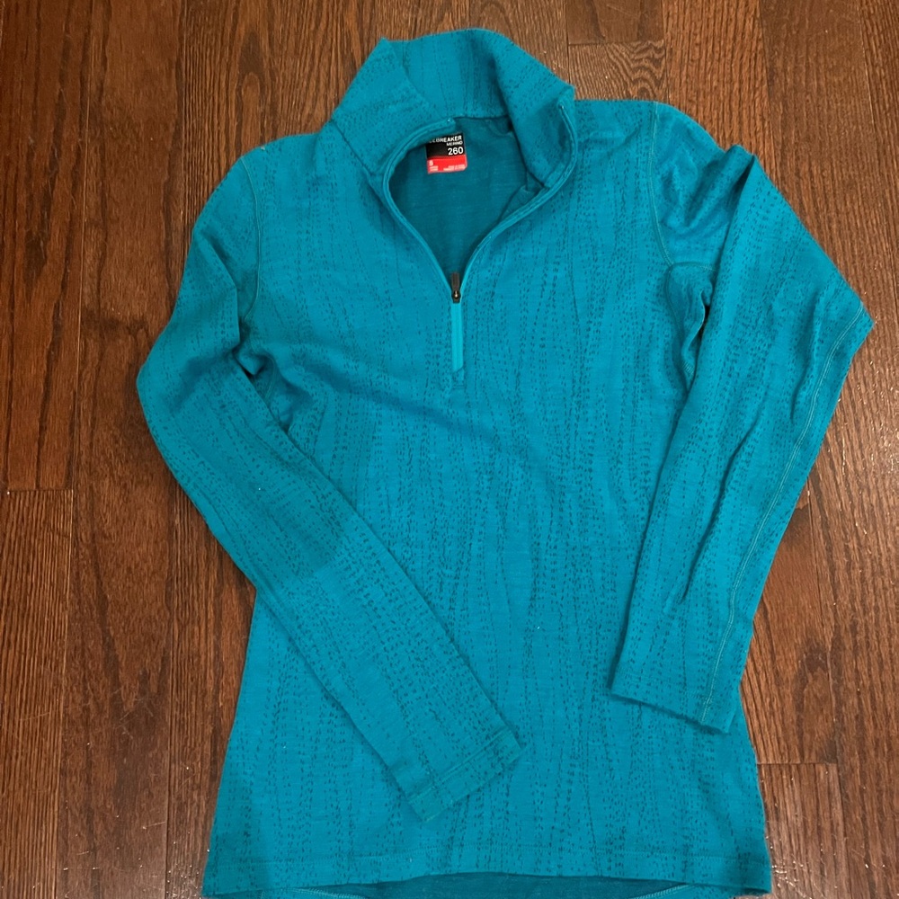 Icebreaker 260 Women's Teal Quarter-Zip Shirt
